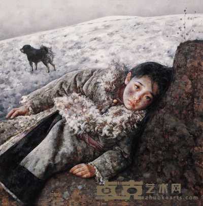 艾轩 2005年作 远方飘来陌生的歌 110×110cm